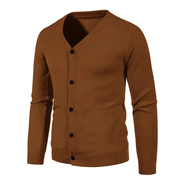 Lightweight V-Neck Knitted Slim Fit Sweater
