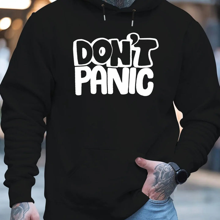 Casual Unisex “DON’T PANIC” Graphic Hoodie