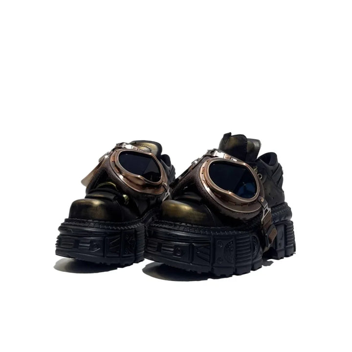 Metal Rivet Punk Motorcycle Boots