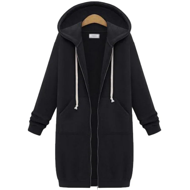 Hooded Long Thick Loose Sweatshirt