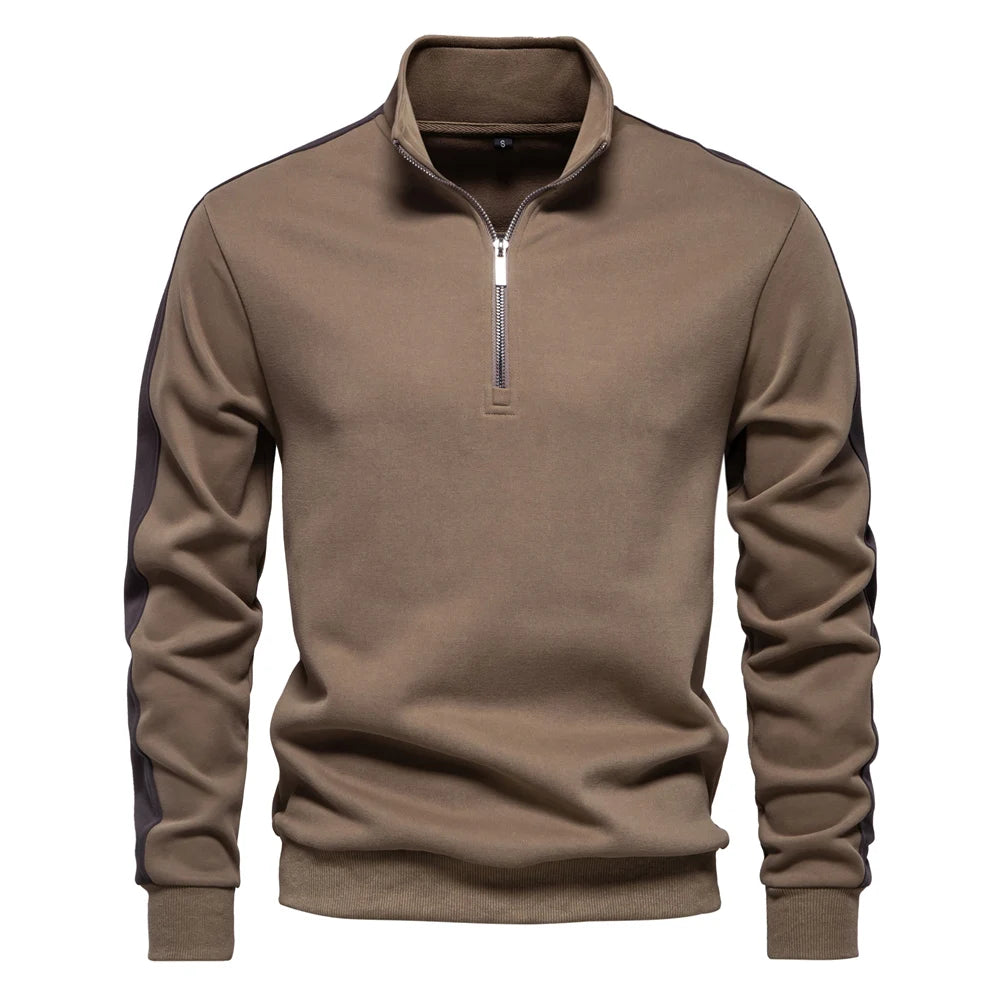 Lightweight Mock Neck Quarter-Zip Sweatshirt