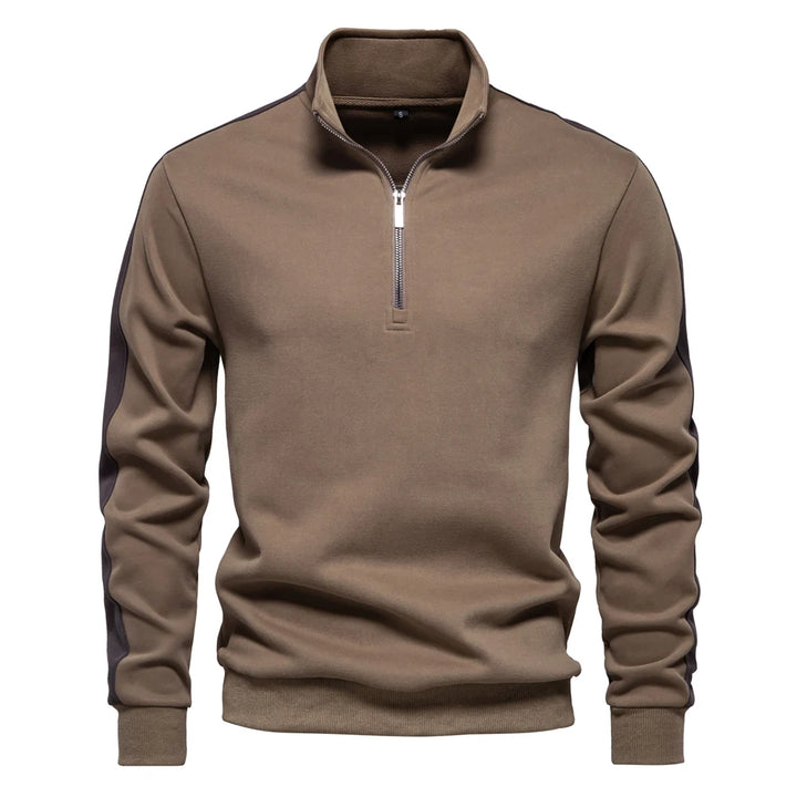 Lightweight Mock Neck Quarter-Zip Sweatshirt