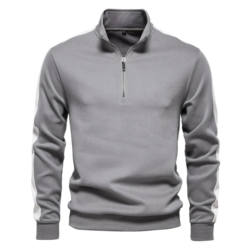Lightweight Mock Neck Quarter-Zip Sweatshirt