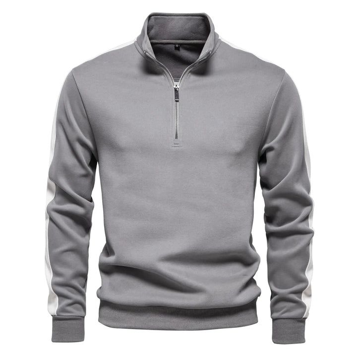 Lightweight Mock Neck Quarter-Zip Sweatshirt