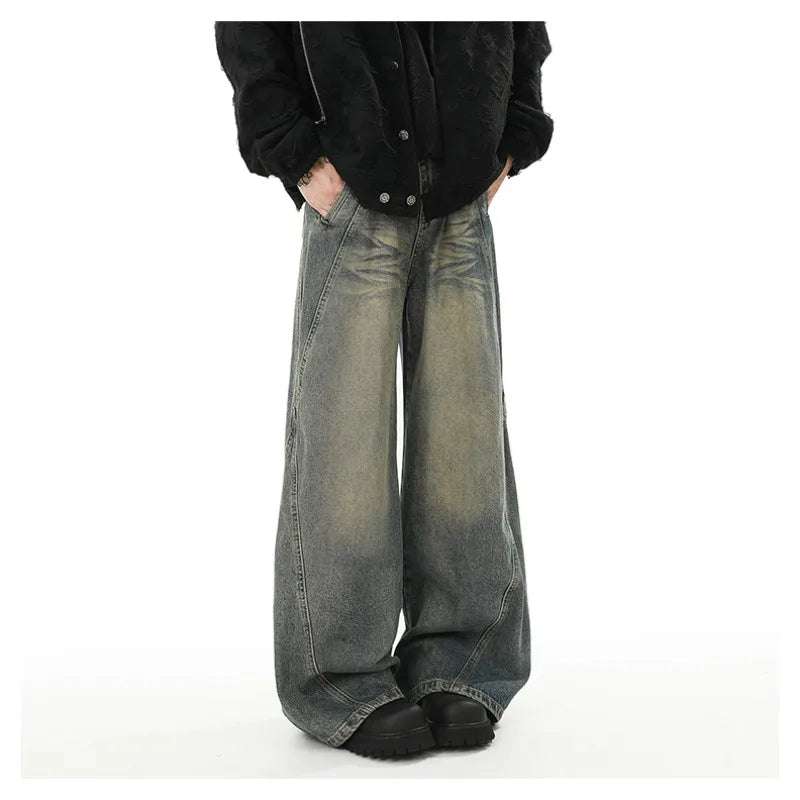 Y2K Streetwear Baggy Flared Cargo Jeans