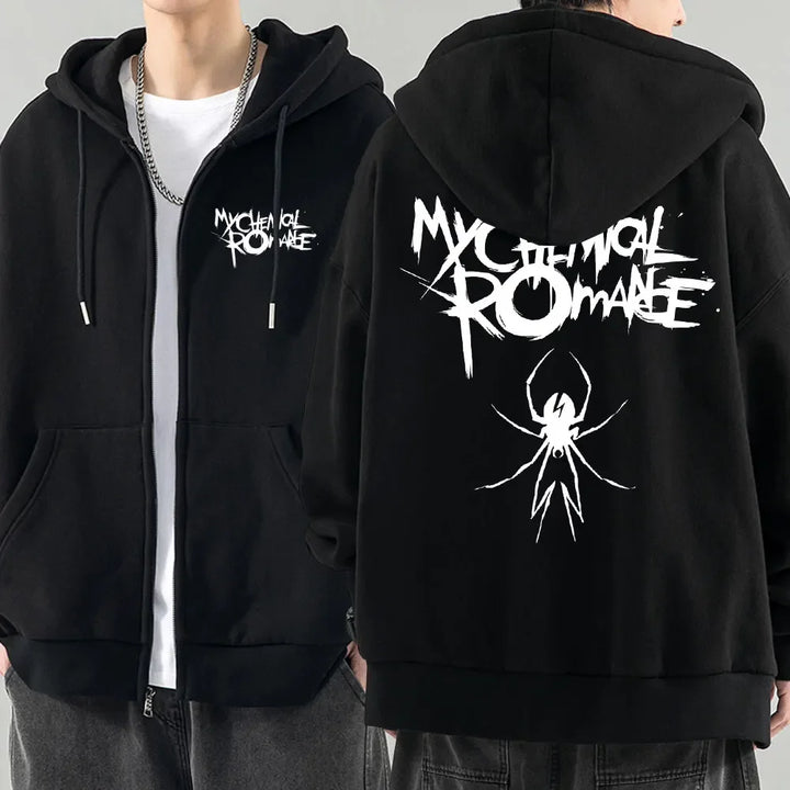 Punk Emo Chemical Romance Black Parade Zip-Up Hoodie