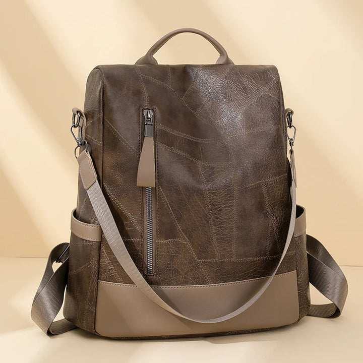 Trendy Leather Travel shoulder Backpack