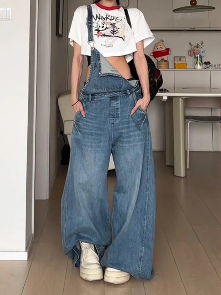 Vintage Baggy Denim Overalls