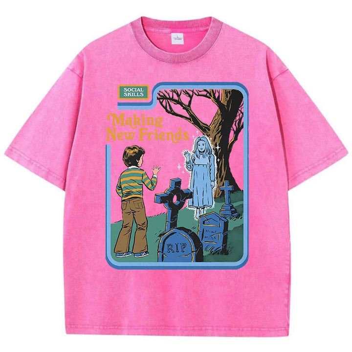 Retro-Inspired Oversized Cotton T-Shirt