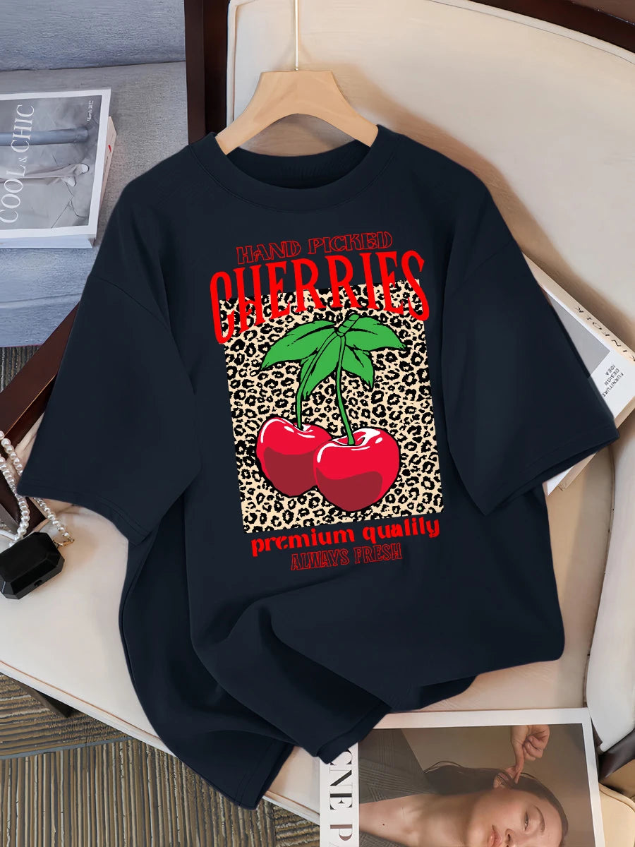 Freshly Handpicked Cherry Print T-Shirt