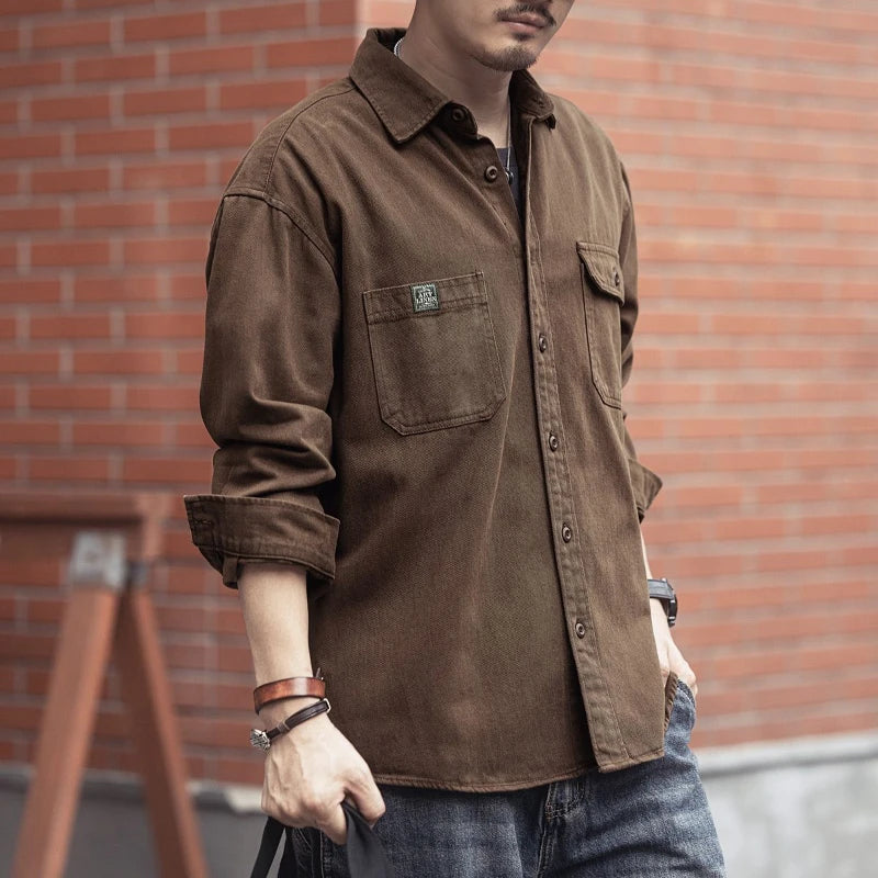 American Retro Workwear Men’s Multi-Pocket Shirt