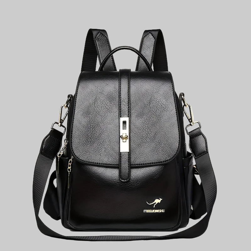 Vintage Anti-Theft Leather Backpack