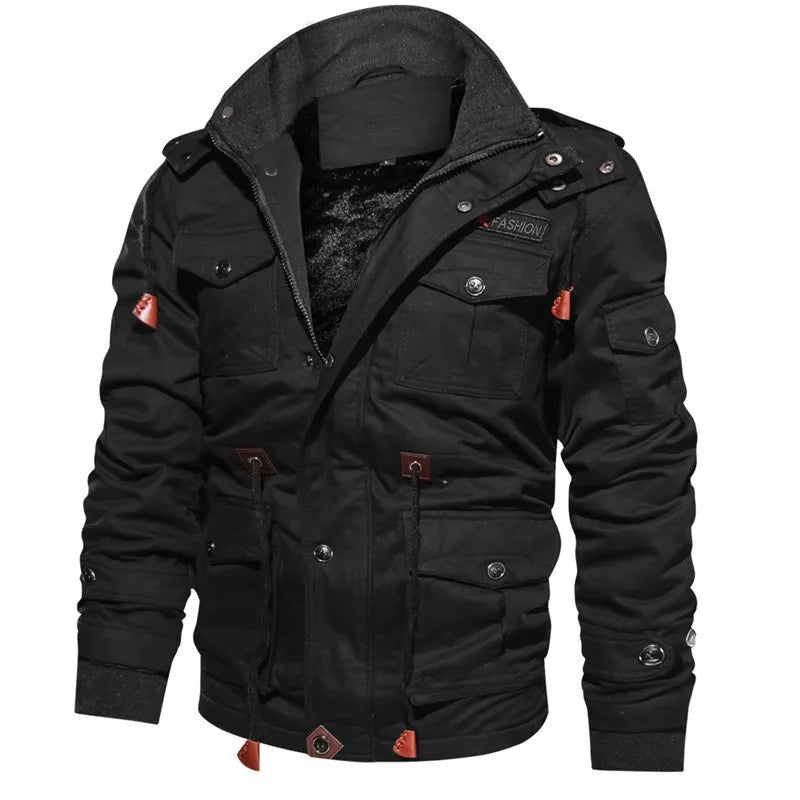 Thickened Cotton Wool-Lined Motorcycle Jacket