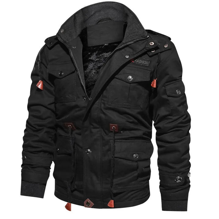 Thickened Cotton Wool-Lined Motorcycle Jacket