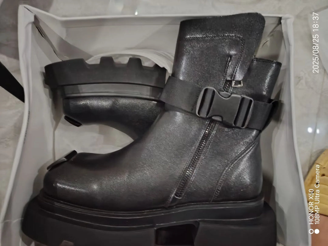 Unisex British-Inspired Platform Boots