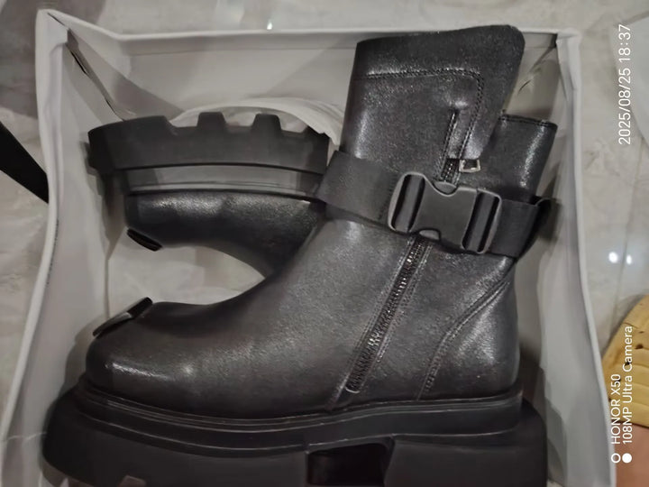 Unisex British-Inspired Platform Boots