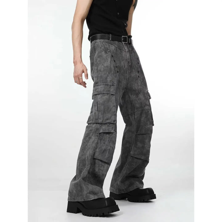 Trendy Retro Multi-Pocket Jeans