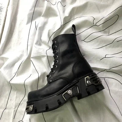 Punk Style Platform Ankle Boots