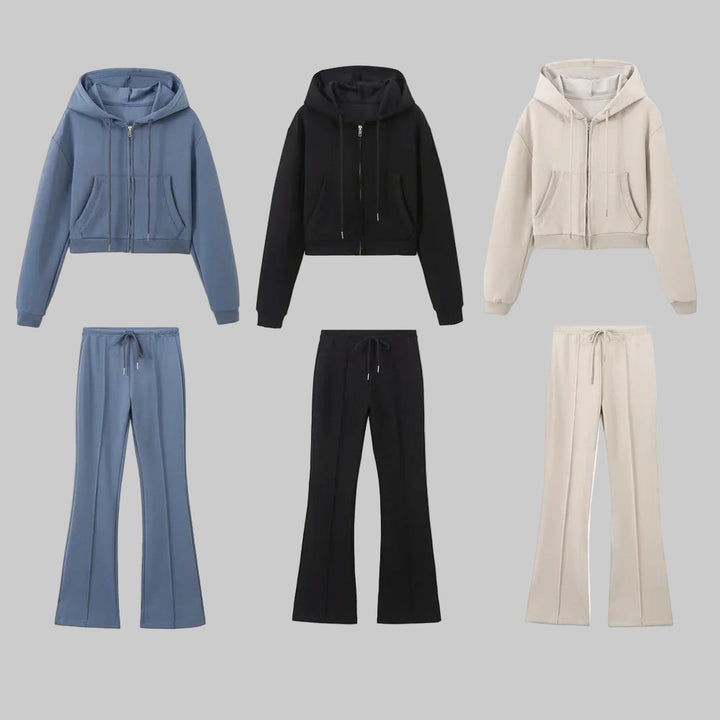 Fleece-lined sports Hoodie set