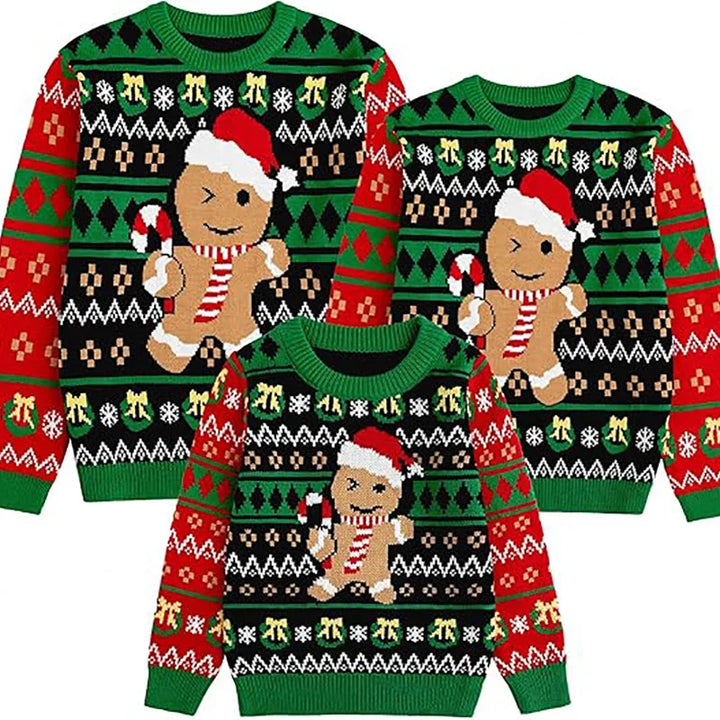 Gingerbread Family Matching Christmas Sweaters