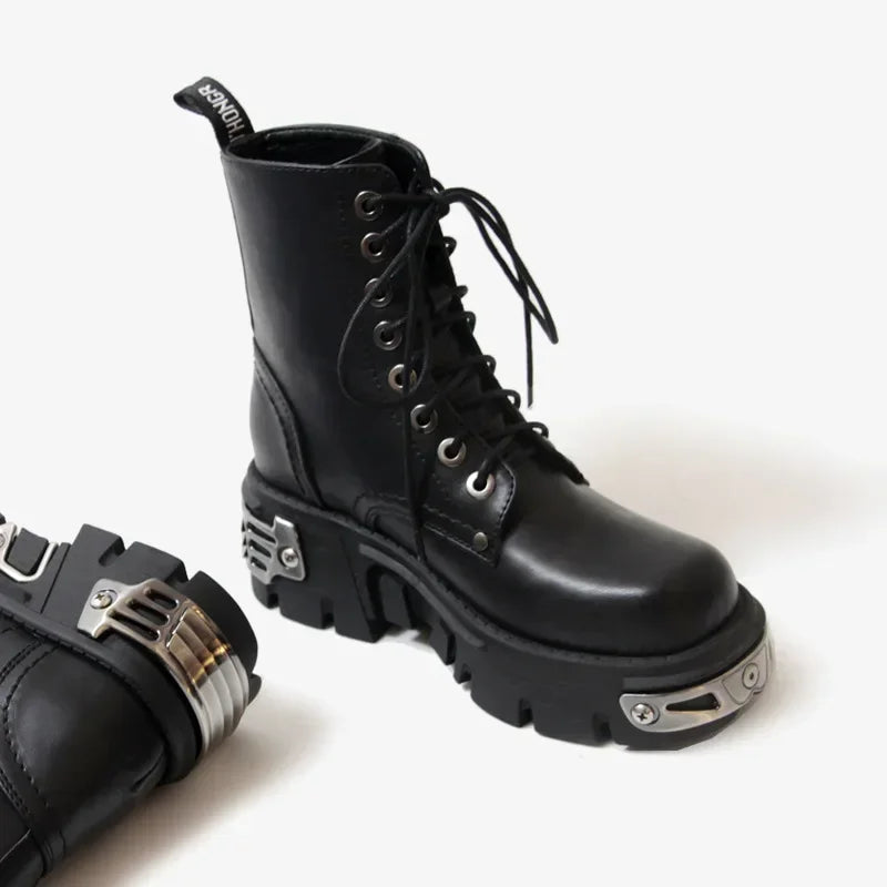 Punk Style Platform Ankle Boots