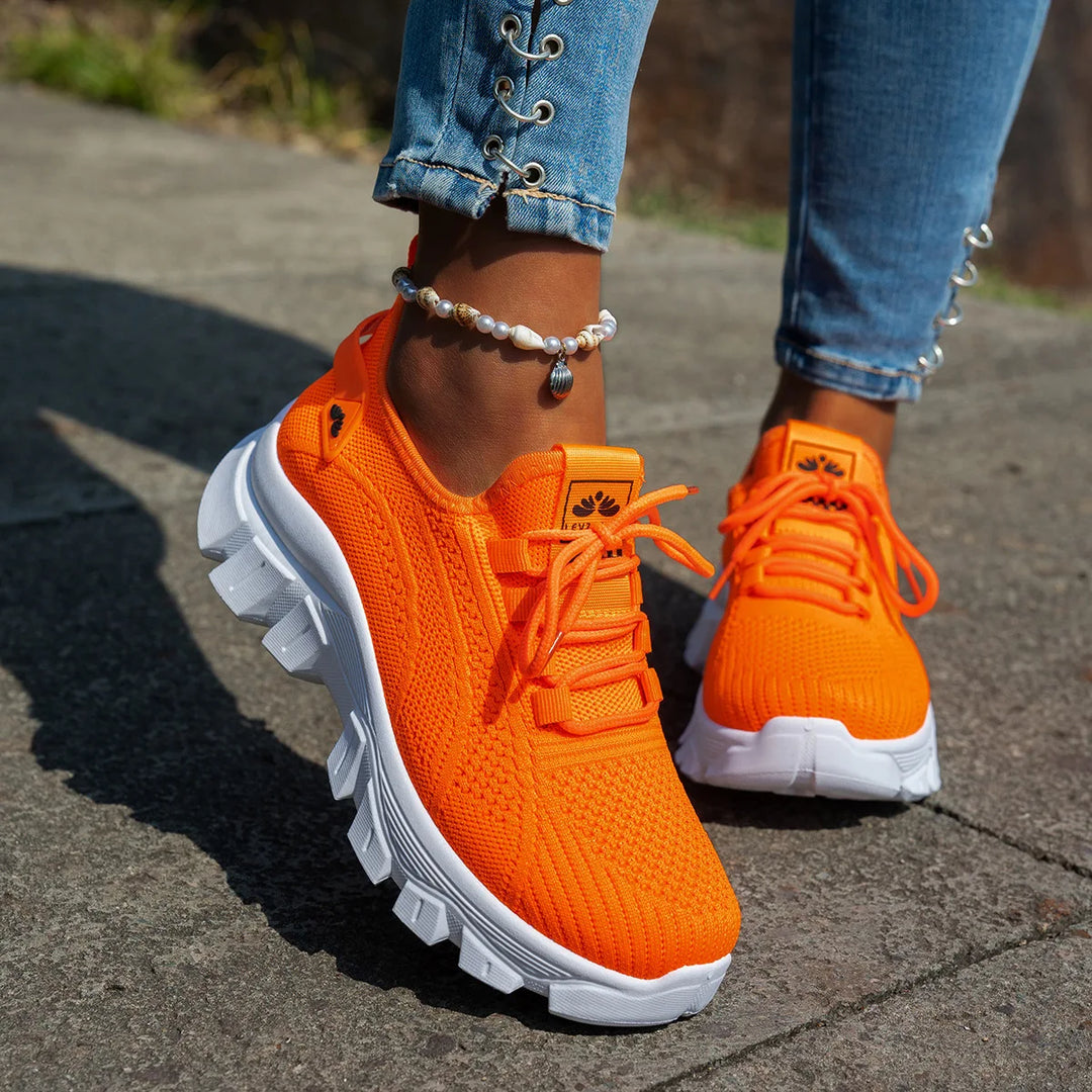 Lightweight Mesh Platform Sneakers