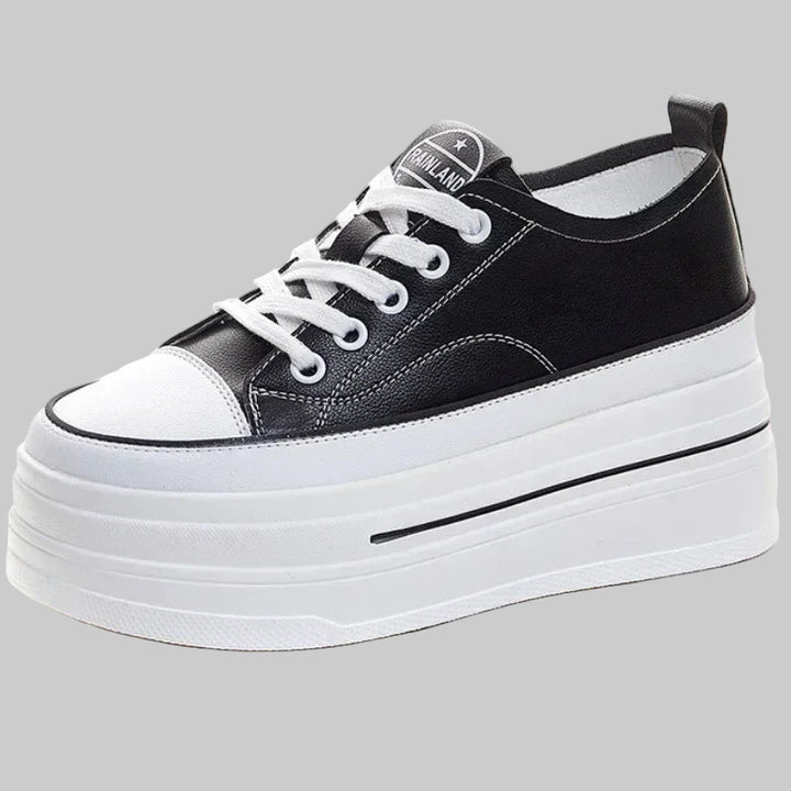 Genuine Leather Vulcanized Chunky Sneaker