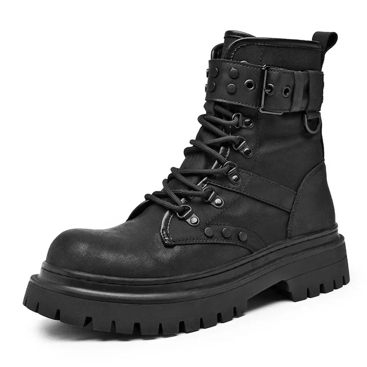 Retro British Style Unisex Tooling Motorcycle Boots