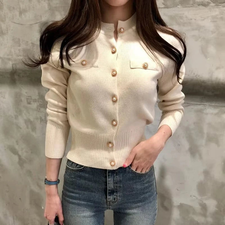 Stylish Long Sleeve Knit Cardigan Sweater