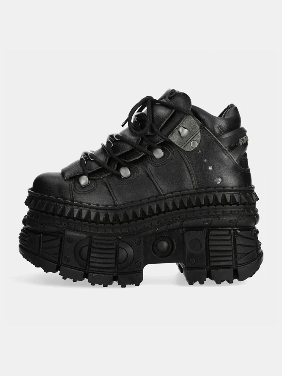 Punk Goth Retro Metal Muffin Tank Boots