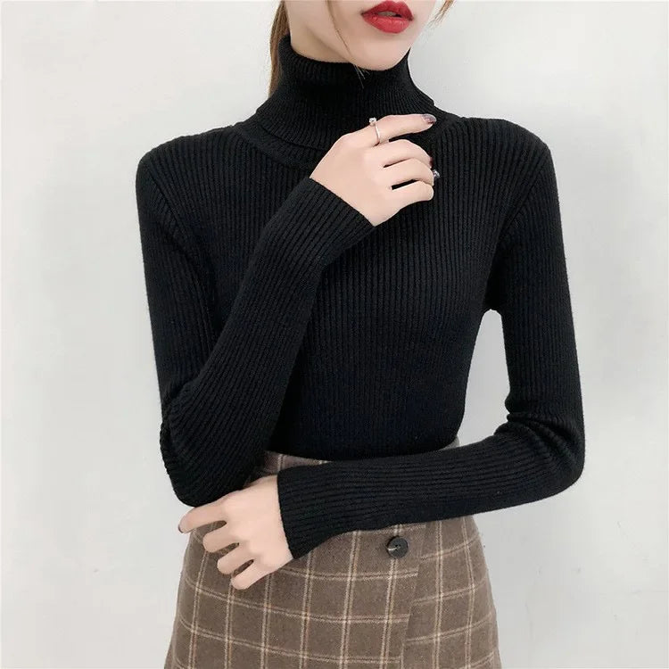 Winter Knitted Turtleneck Slim Fit Pullover