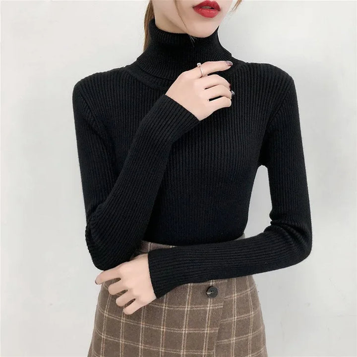 Winter Knitted Turtleneck Slim Fit Pullover
