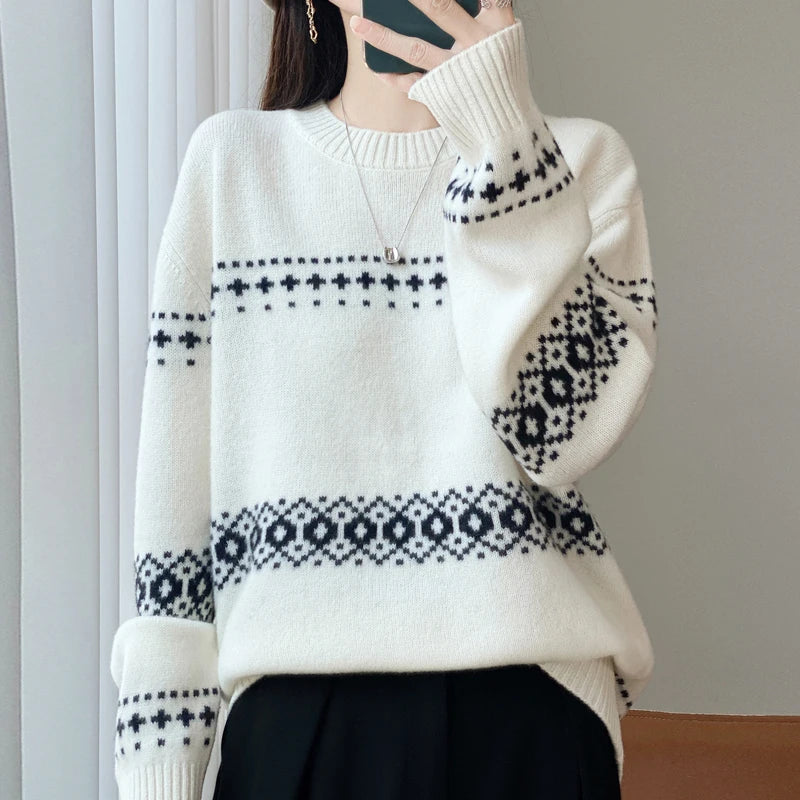 Cozy Oversized 100% Wool Knitted Sweater