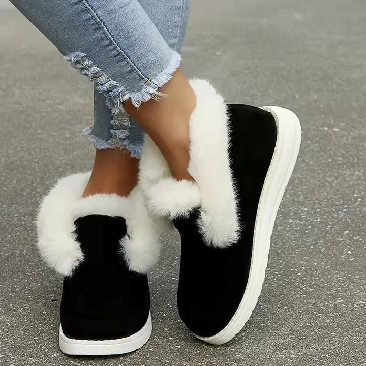 Plush Fur Slip-On Ankle Winter Footwear