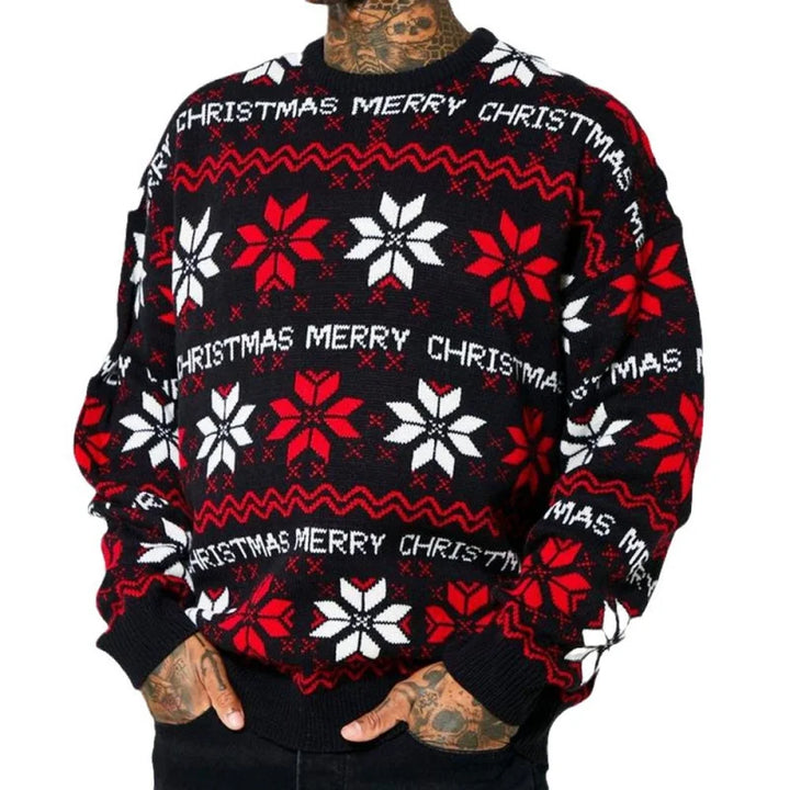 European American Jacquard Christmas Sweater