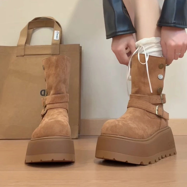 Chunky Platform Ankle Winter Boots