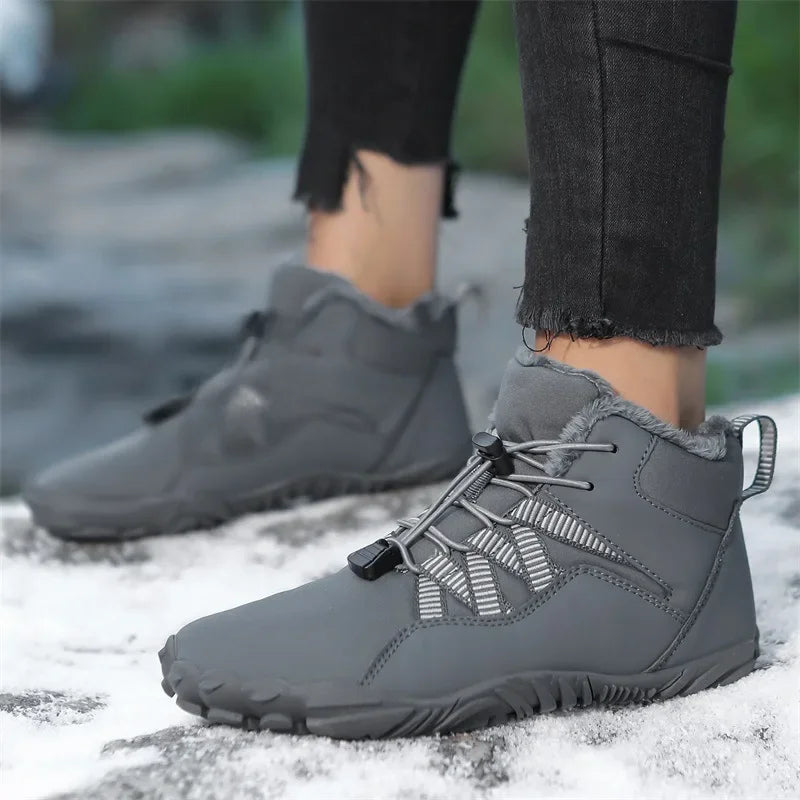 Waterproof Cotton Fleece-Lined Winter Hiking Boots
