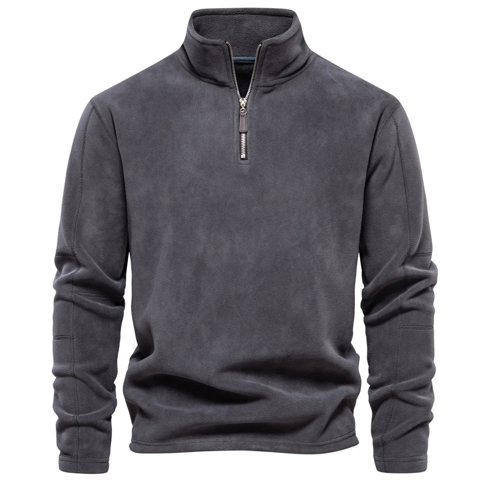 Warm Fleece Softshell Pullover Sweatshirt