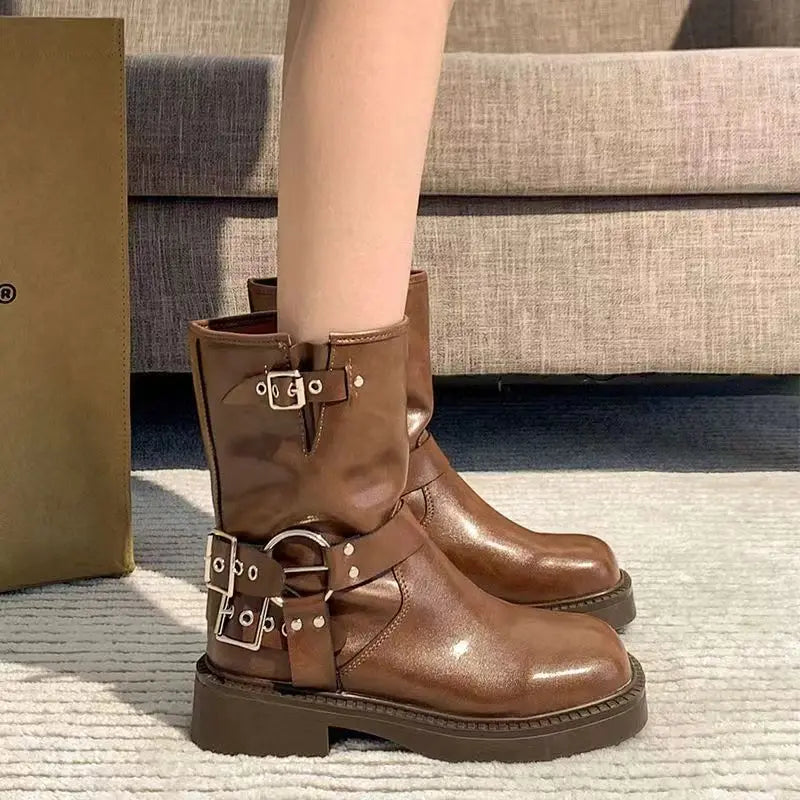 Knight Mid-Calf Western Cowboy Boots
