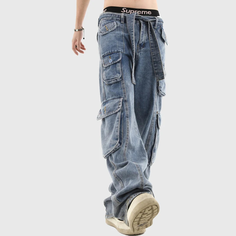 American Stereoscopic Multi-Pocket Jeans