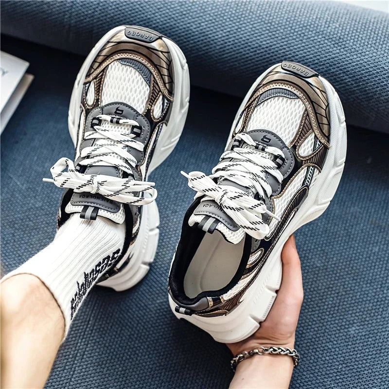Breathable Mesh Chunky Sneakers for Added Height