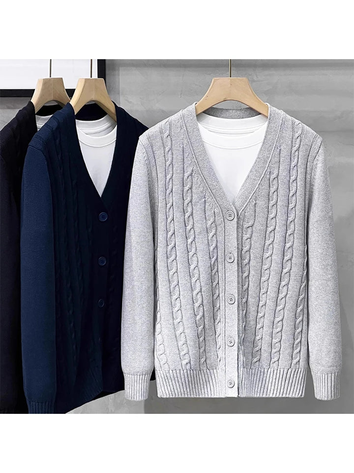 American Style V-Neck Knitted Sweater