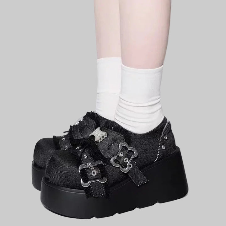 Punk Metal Chain Platform Boots