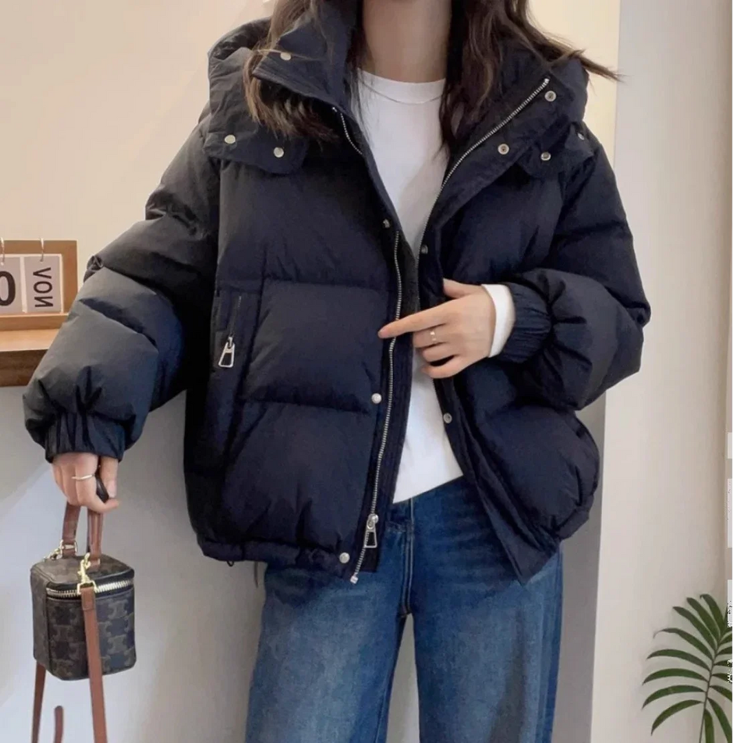Korean-Style Loose Hooded Jacket