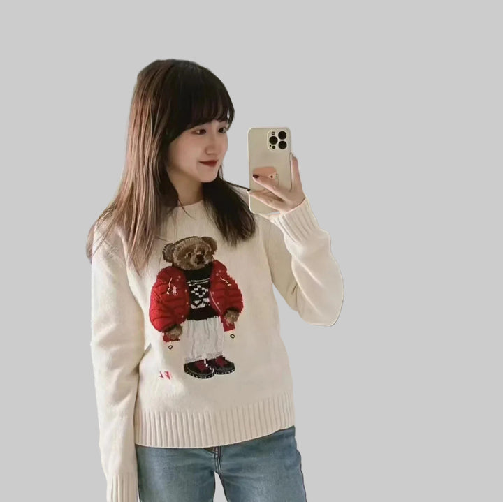 Premium Pure Wool Crew Neck Pullover Sweater
