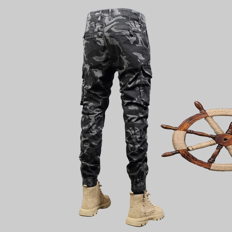 Camo Slim Fit Stretch Cargo Pants
