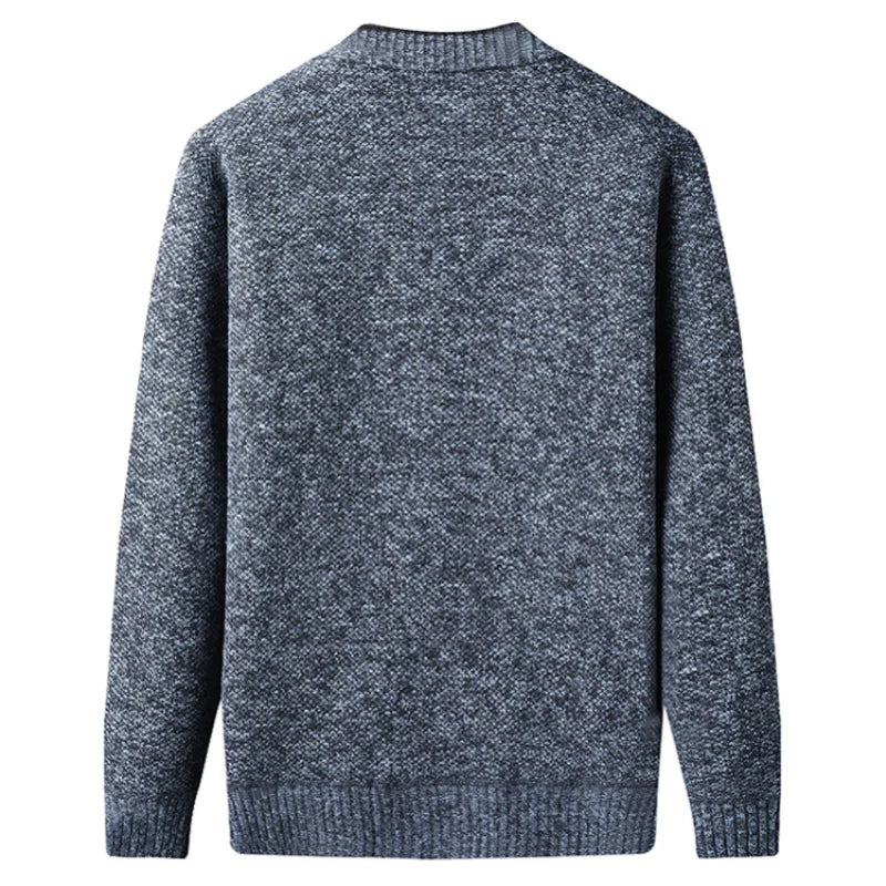 Thick Knitted Fleece V-Neck Cardigan