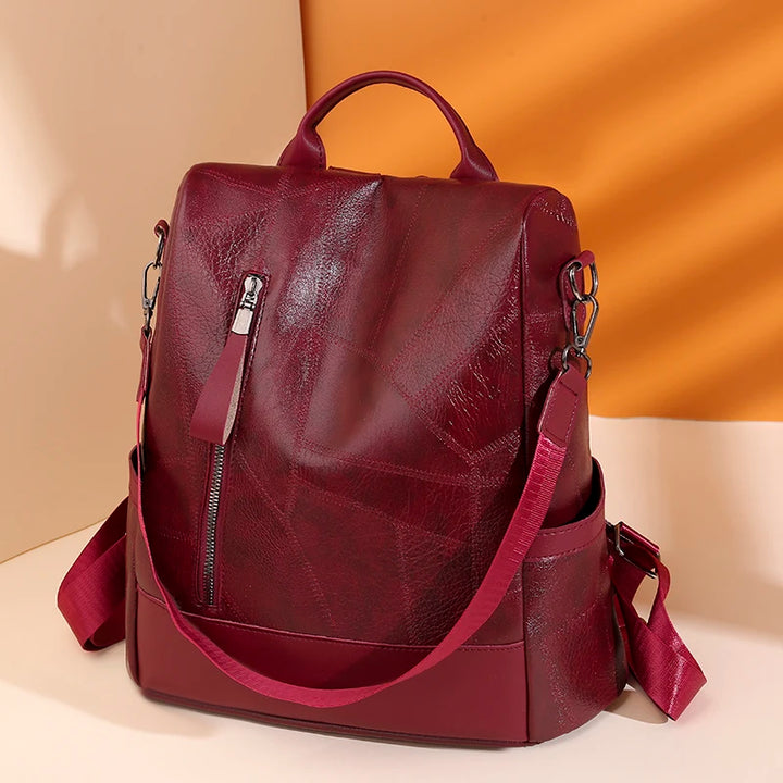 Trendy Leather Travel shoulder Backpack