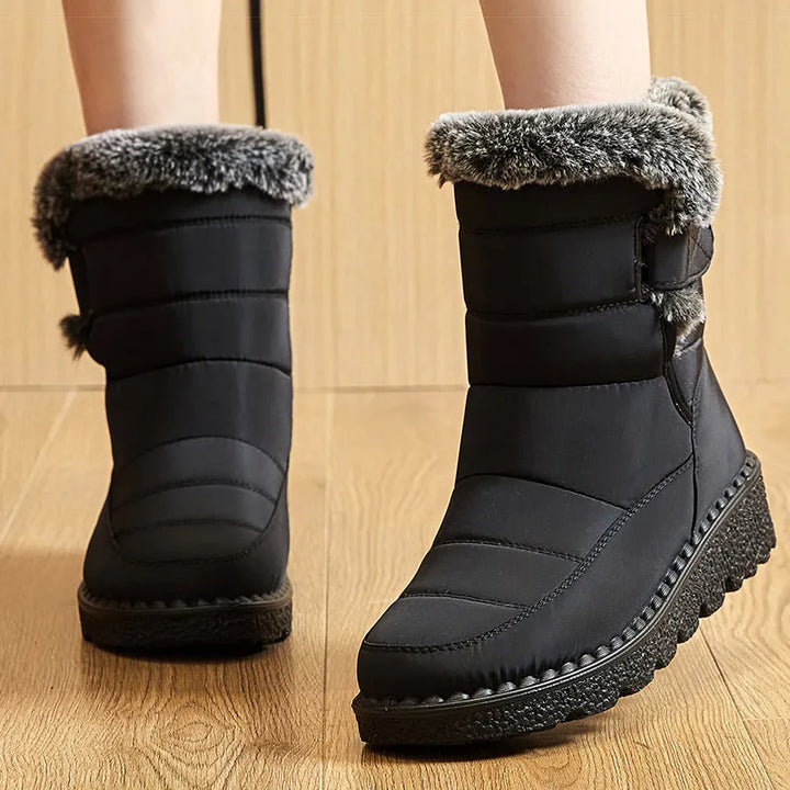 Winter Waterproof Low Heel Ankle Boots