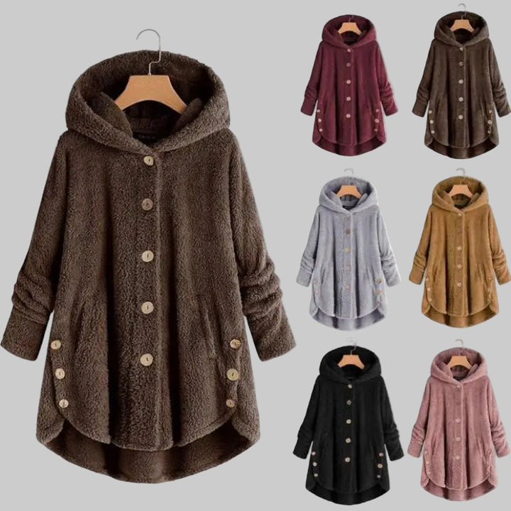 Trendy Hooded Plush Cozy Teddy Bear Jacket